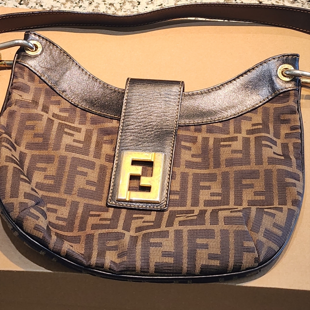 FENDI Zucca Cuoio Lucido